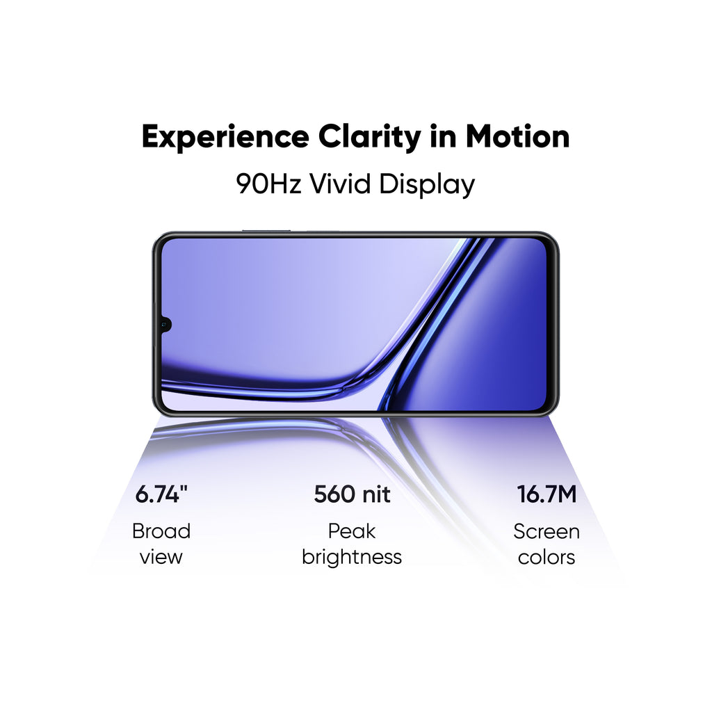 Realme Note 50 Unlocked Cellphone 4GB+128GB Global Version, 4G LTE, Andriod 13 Smartphone, 6.74''HD 90Hz Display, 5000mAh Battery Celulares, 13M Camera Mobile Phone, Black