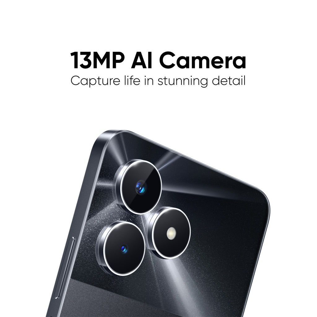 Realme Note 50 Unlocked Cellphone 4GB+128GB Global Version, 4G LTE, Andriod 13 Smartphone, 6.74''HD 90Hz Display, 5000mAh Battery Celulares, 13M Camera Mobile Phone, Black