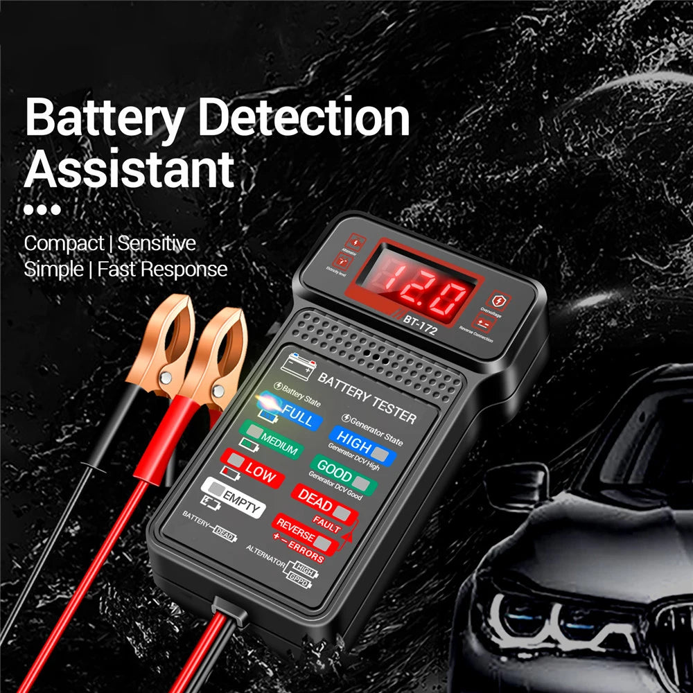 BT-171 LED Digital Car Battery Tester | 12V Auto Battery Analyzer Diagnostic Tool | Charging Cranking System Checker