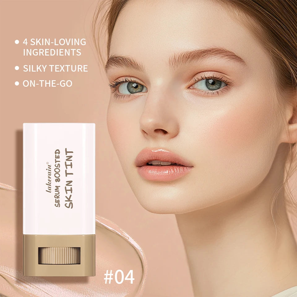 New Balm Serum Boosted Skin Tint Stick Foundation | Silky Texture Moisturizing Coverage | Plumper Even Skin Tone Travel Makeup