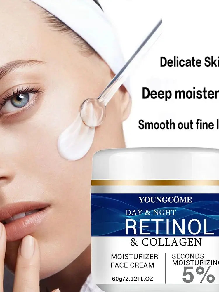 Collagen Retinol Hyaluronic Acid Facial Cream | Anti-Aging Firming & Lifting | Moisturizing Skin Care