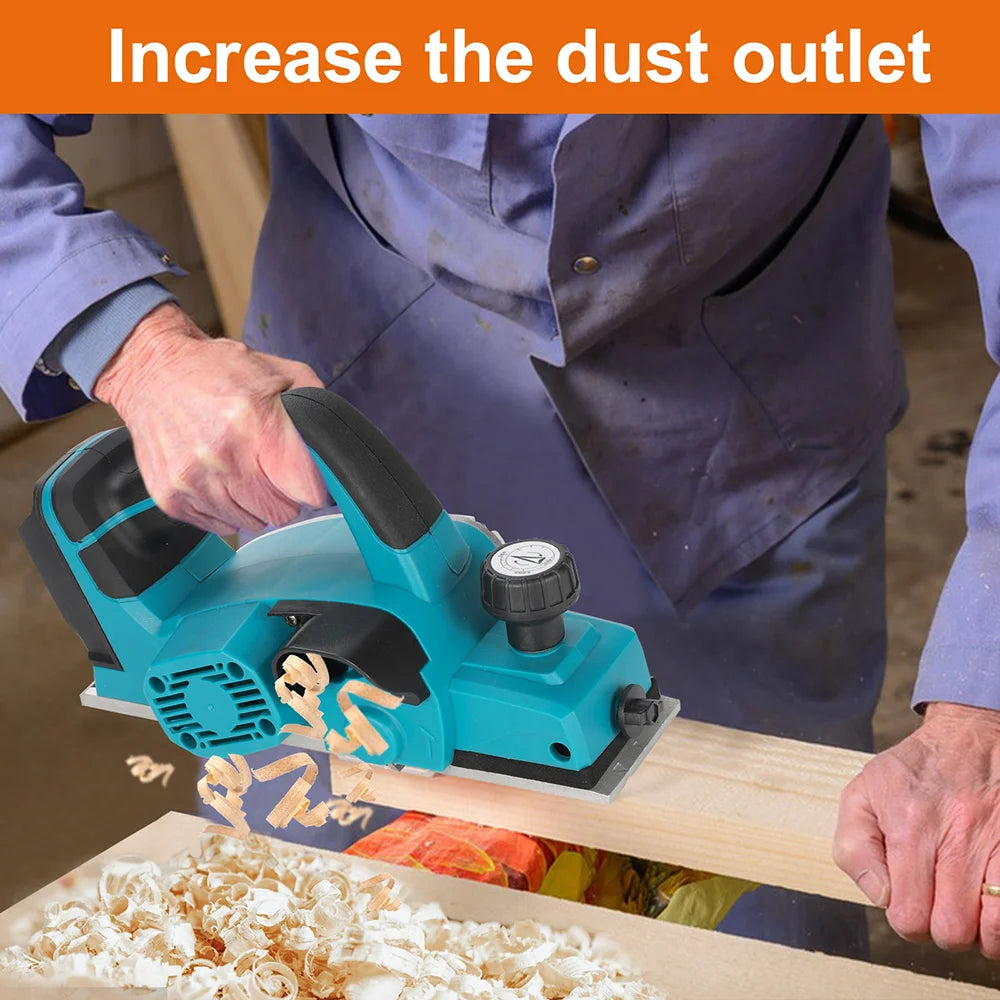 Heimerdinger 18V Brushless Cordless Electric Planer | Rechargeable Handheld Woodworking Tool | Battery Not Included