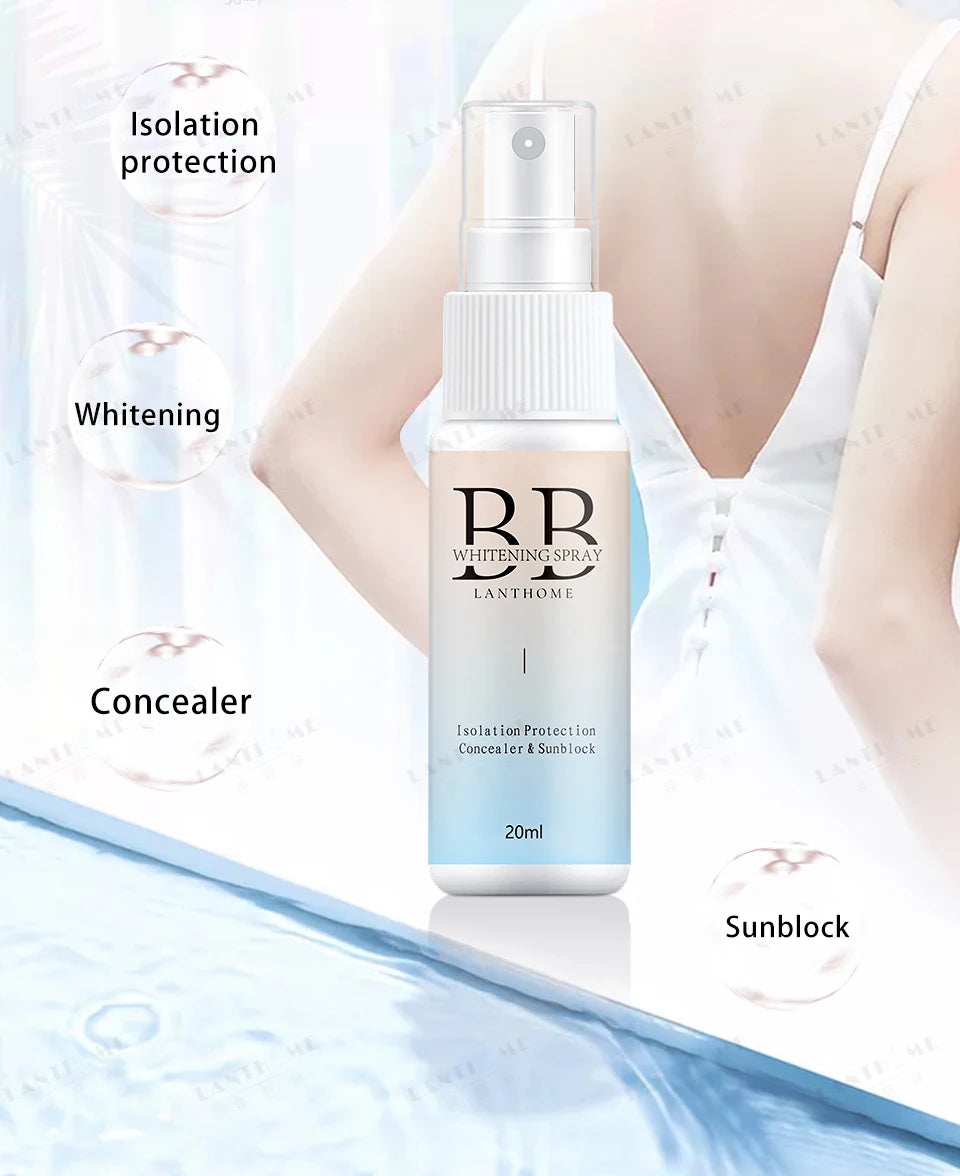 BB Whitening Spray | Skin Brightening & Moisturizing BB Cream | Face Foundation & Nourishing Skin Care