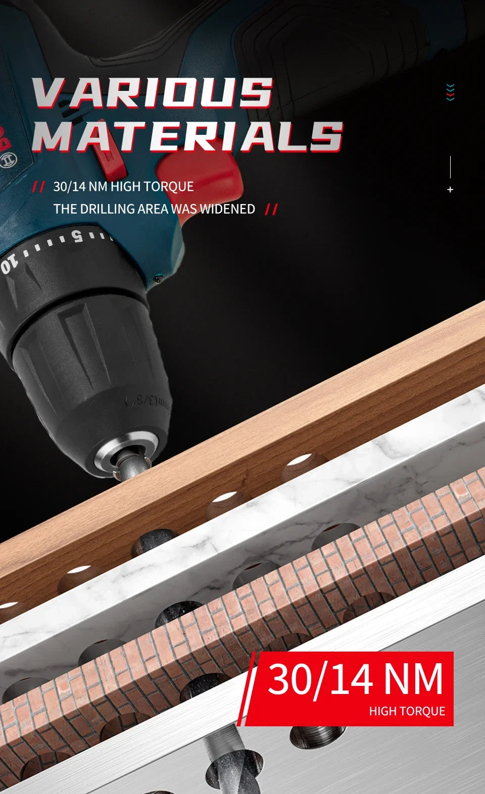 Bosch GSB 12V-30 Electric Drill | Professional Heavy Duty Cordless Driver | Multifunctional Household Screwdriver