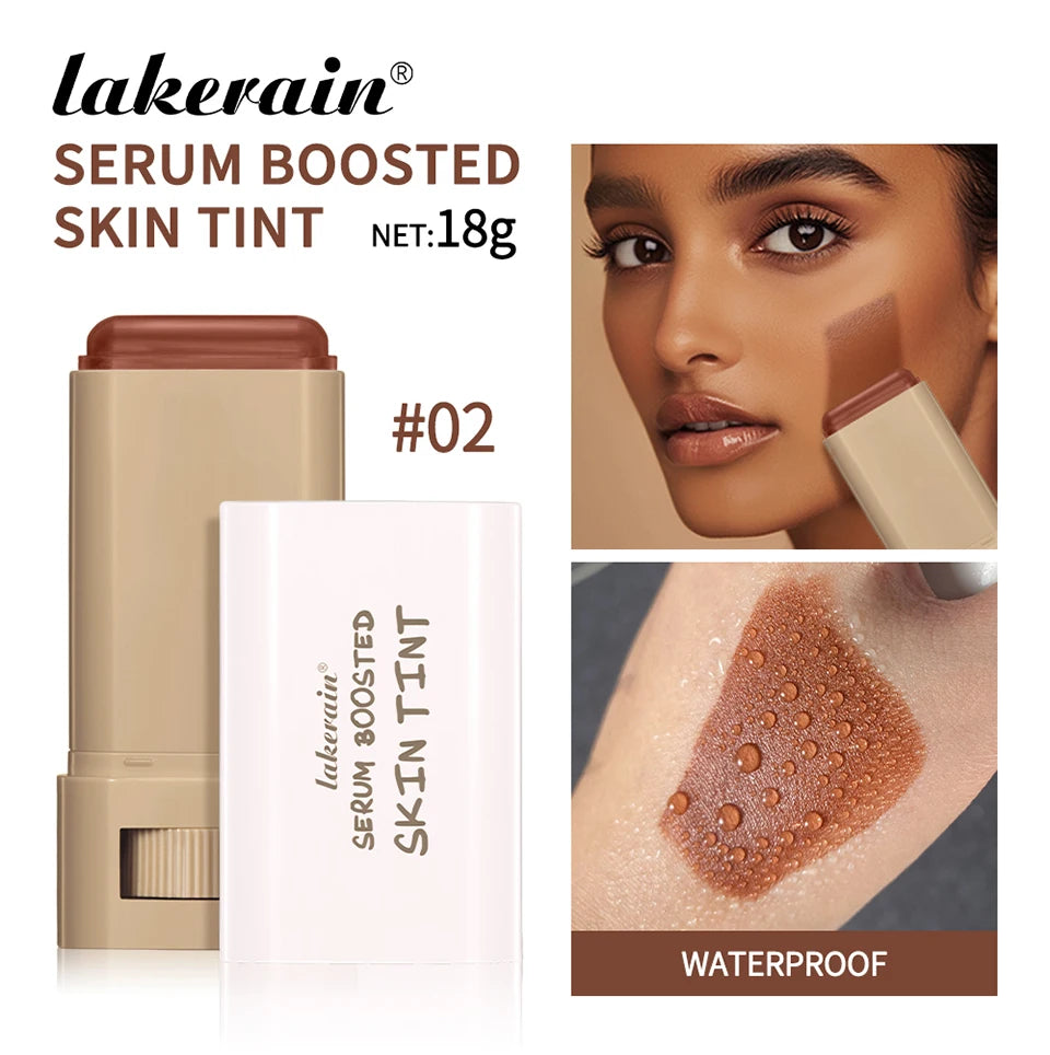 New Balm Serum Boosted Skin Tint Stick Foundation | Silky Texture Moisturizing Coverage | Plumper Even Skin Tone Travel Makeup