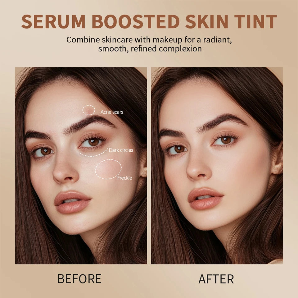 New Balm Serum Boosted Skin Tint Stick Foundation | Silky Texture Moisturizing Coverage | Plumper Even Skin Tone Travel Makeup