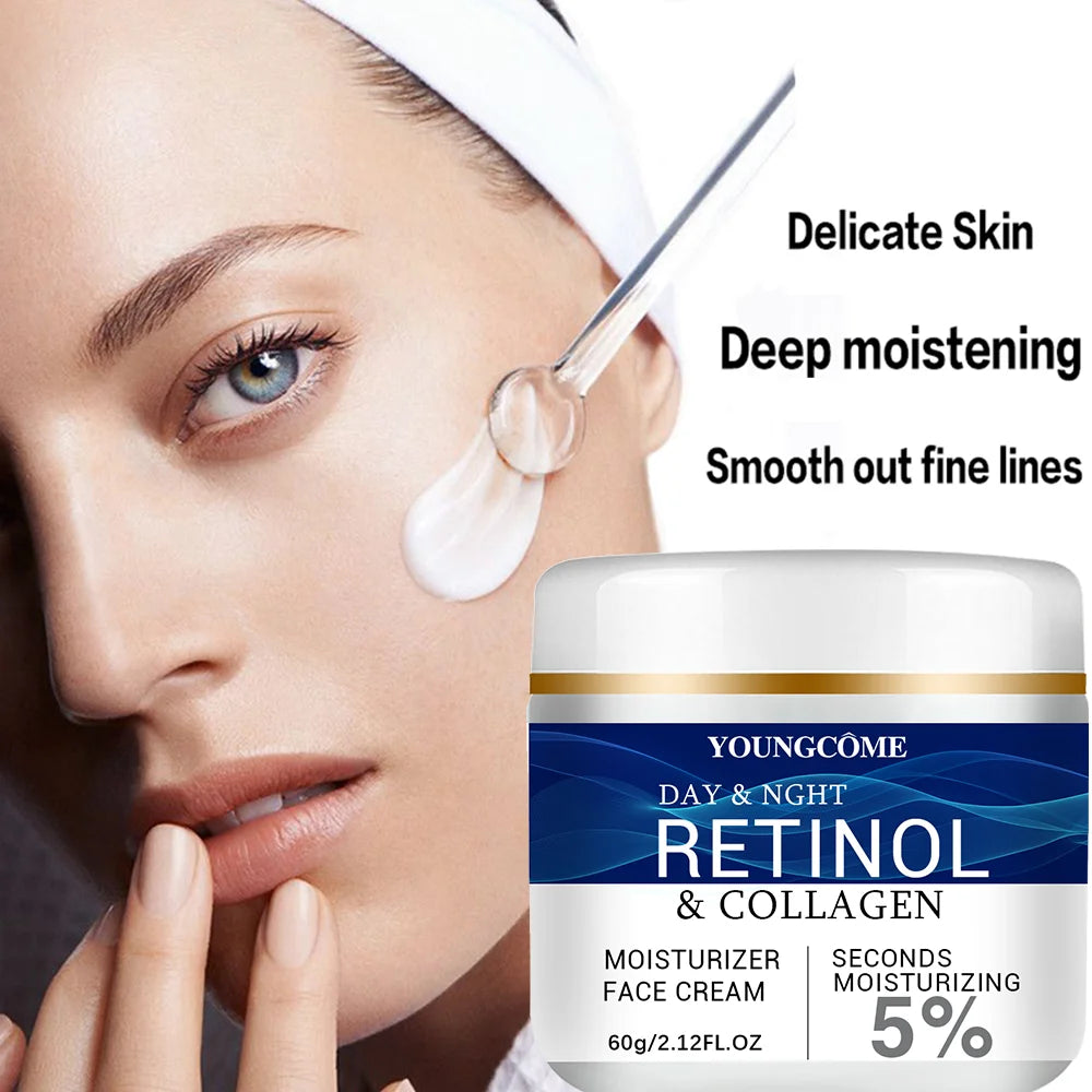 Collagen Retinol Hyaluronic Acid Facial Cream | Anti-Aging Firming & Lifting | Moisturizing Skin Care