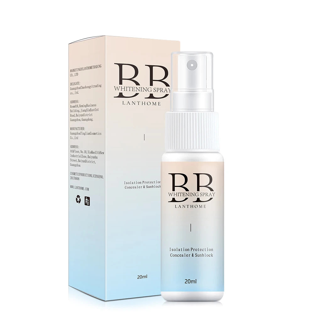 BB Whitening Spray | Skin Brightening & Moisturizing BB Cream | Face Foundation & Nourishing Skin Care