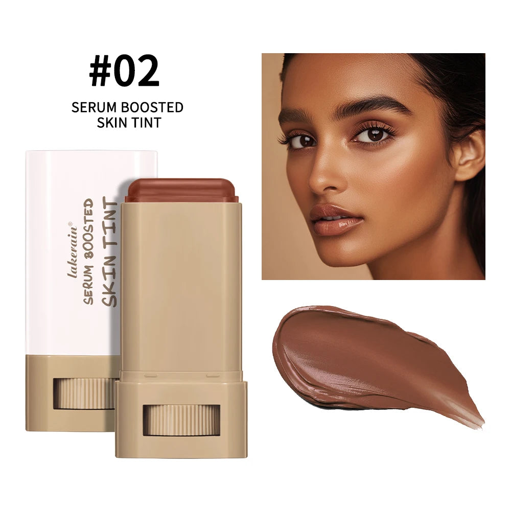 New Balm Serum Boosted Skin Tint Stick Foundation | Silky Texture Moisturizing Coverage | Plumper Even Skin Tone Travel Makeup
