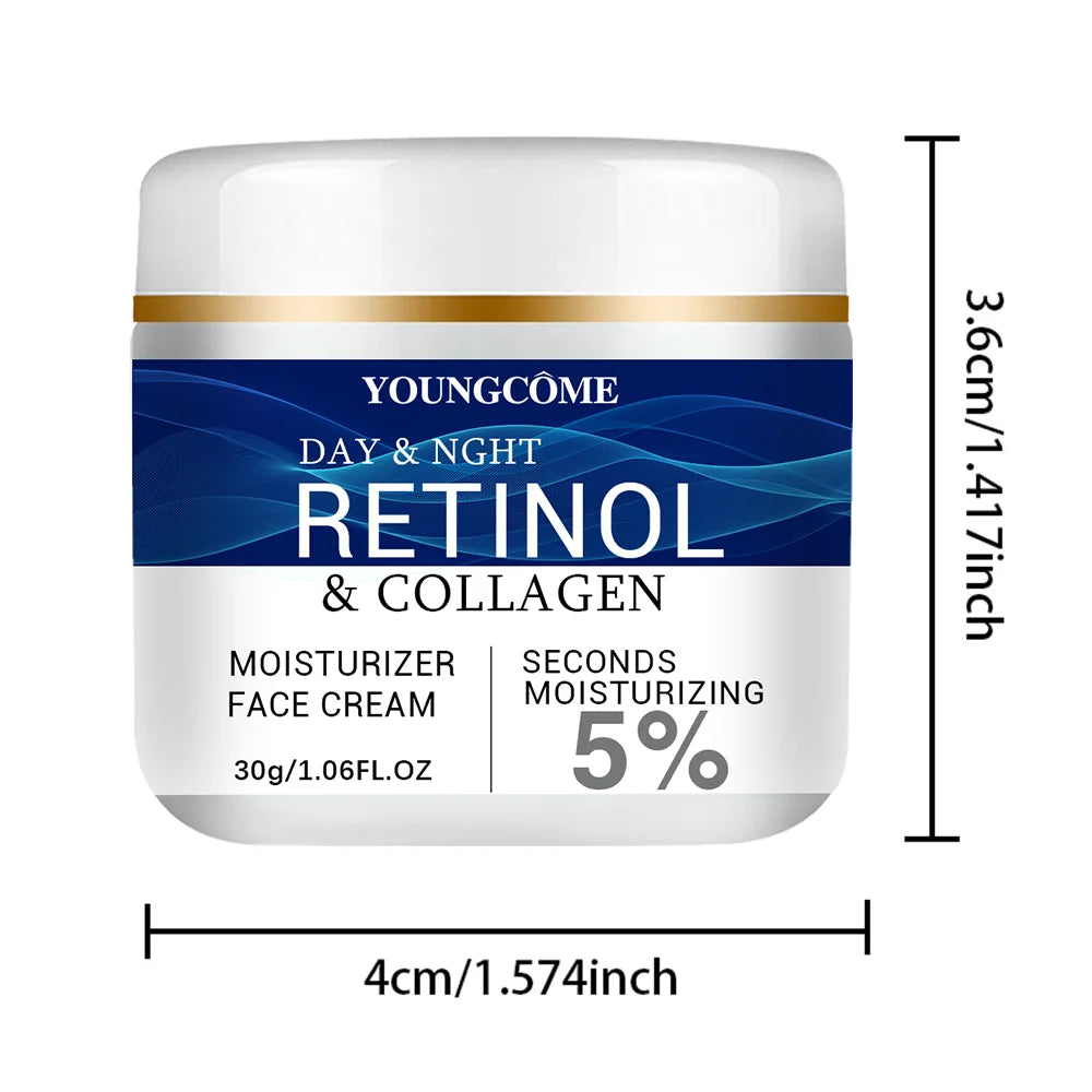 Collagen Retinol Hyaluronic Acid Facial Cream | Anti-Aging Firming & Lifting | Moisturizing Skin Care
