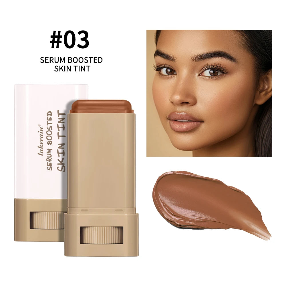 New Balm Serum Boosted Skin Tint Stick Foundation | Silky Texture Moisturizing Coverage | Plumper Even Skin Tone Travel Makeup