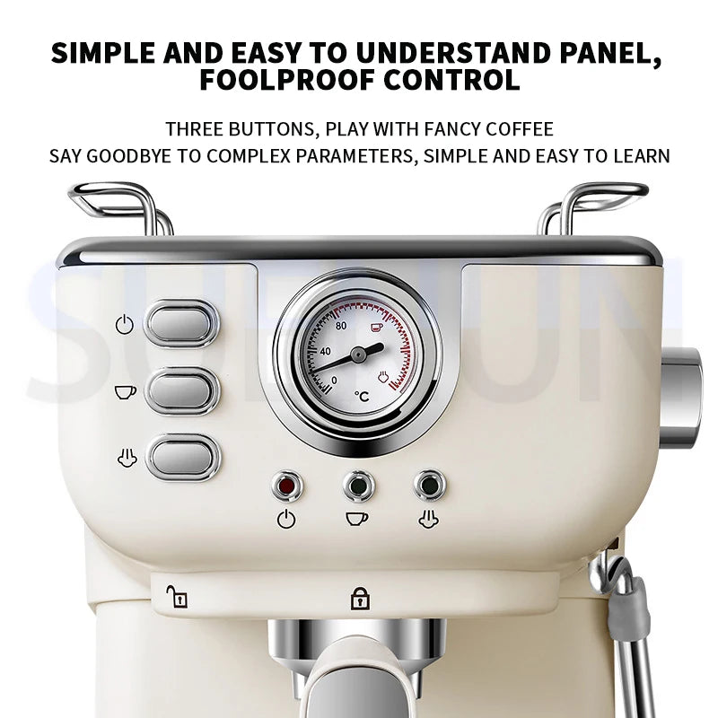 Electric Espresso Coffee Machine Cafetera Automatic Cappuccino Hot Water Maker Semi Automatic Italian Coffee Machine