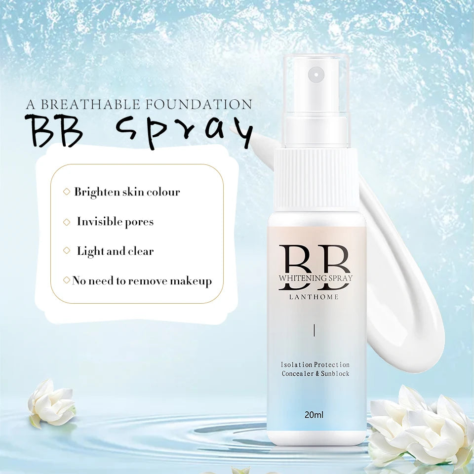 BB Whitening Spray | Skin Brightening & Moisturizing BB Cream | Face Foundation & Nourishing Skin Care
