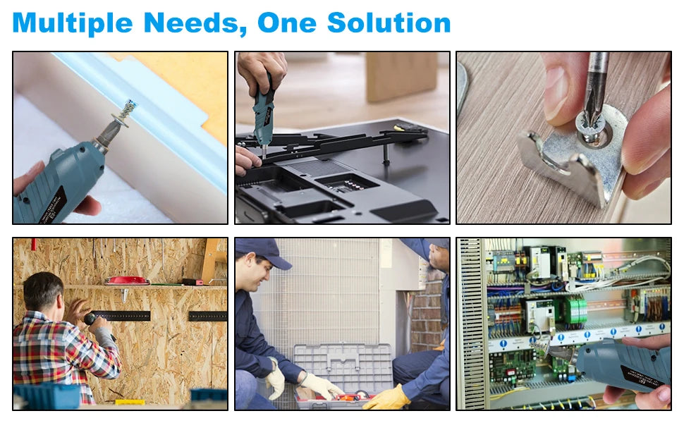 Hanmatek Rechargeable Electric Screwdriver Set | Mini Cordless Drill Kit with LED Lighting