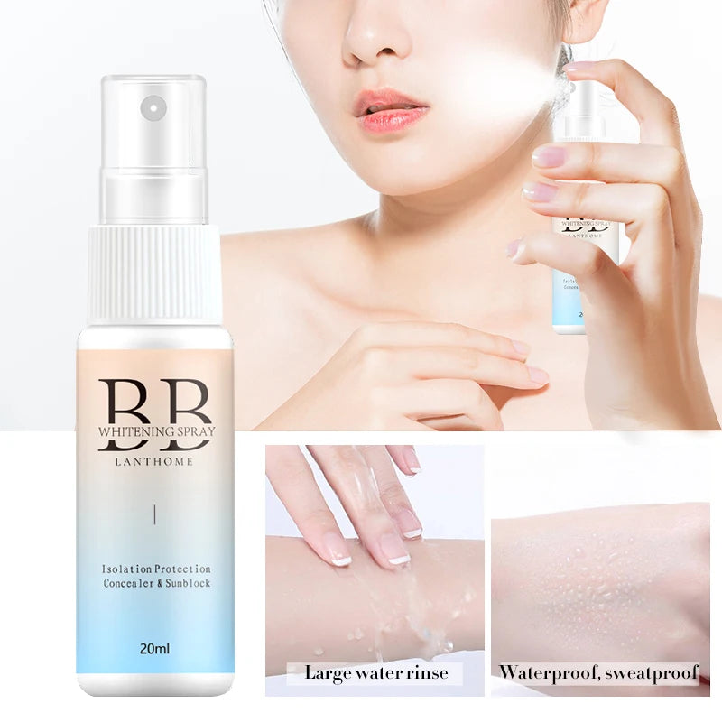 BB Whitening Spray | Skin Brightening & Moisturizing BB Cream | Face Foundation & Nourishing Skin Care
