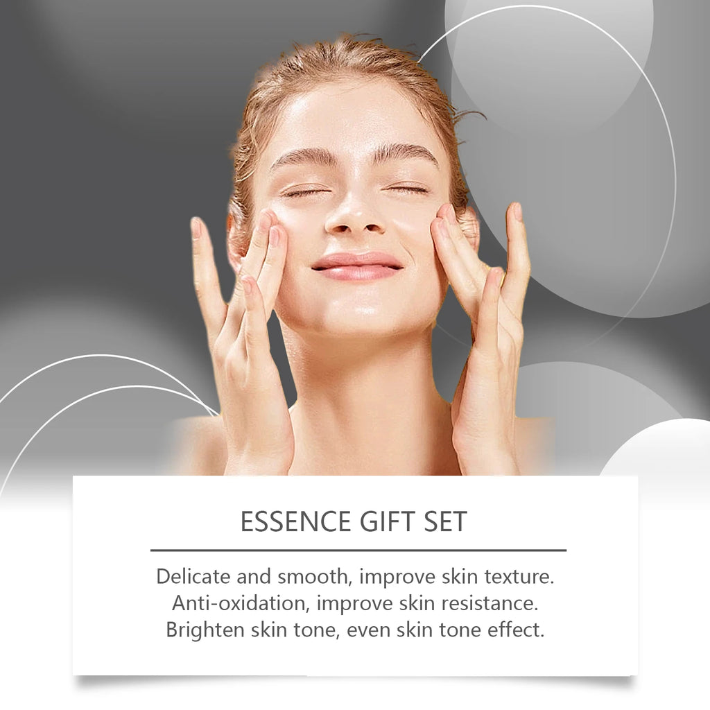 Facial Skin Care Serum Gift Set | Moisturizing Nourish & Fade Fine Lines | Anti-Wrinkle Brighten Face Essence Kit