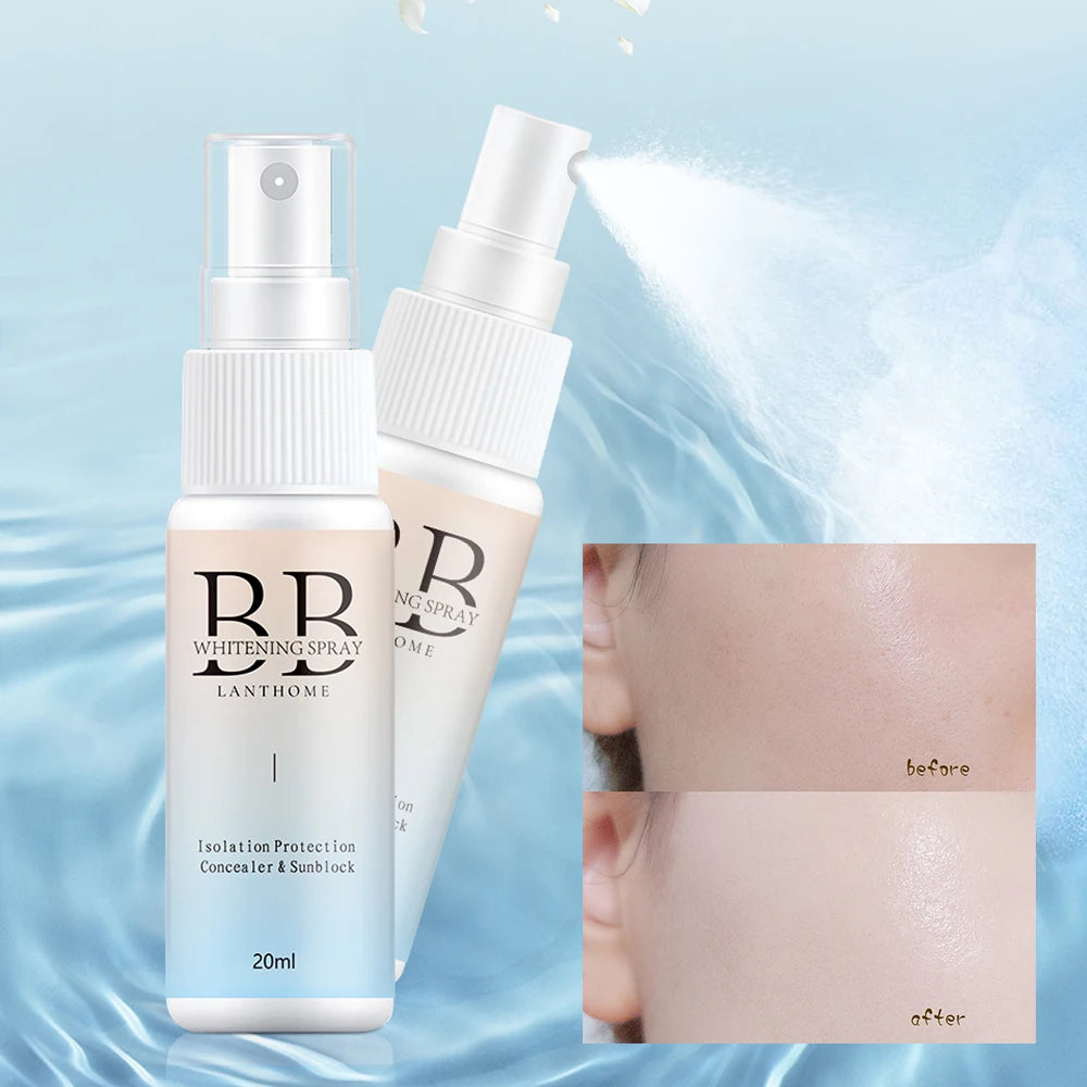 BB Whitening Spray | Skin Brightening & Moisturizing BB Cream | Face Foundation & Nourishing Skin Care