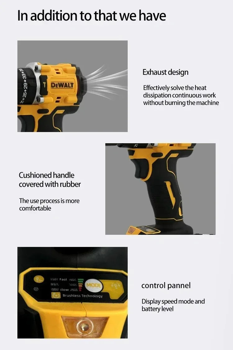 DeWalt DCD805 20V Brushless Cordless Drill/Driver & Impact Tool | Compact Electric Power Tool (Multiple Battery Options)