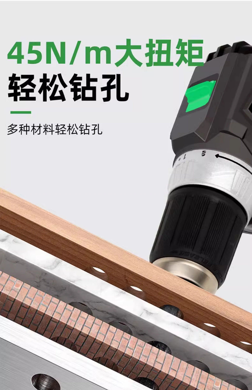 21V Brushless Lithium Battery Hand Drill | Rechargeable Electric Screwdriver & Multi-functional Power Tool