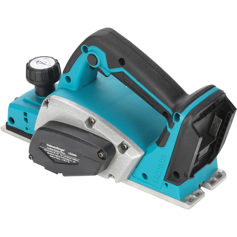 Heimerdinger 18V Brushless Cordless Electric Planer | Rechargeable Handheld Woodworking Tool | Battery Not Included