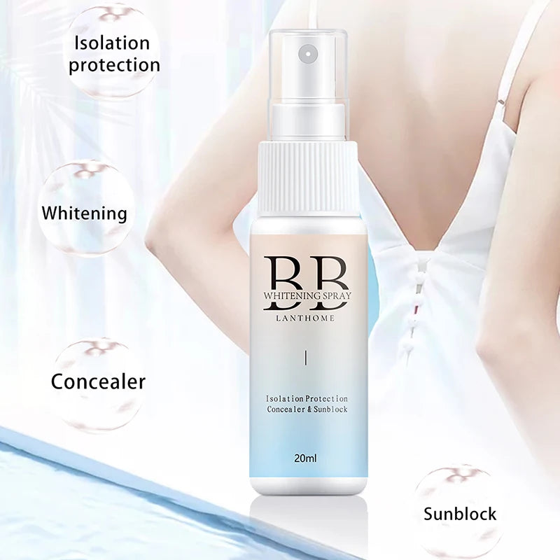 BB Whitening Spray | Skin Brightening & Moisturizing BB Cream | Face Foundation & Nourishing Skin Care