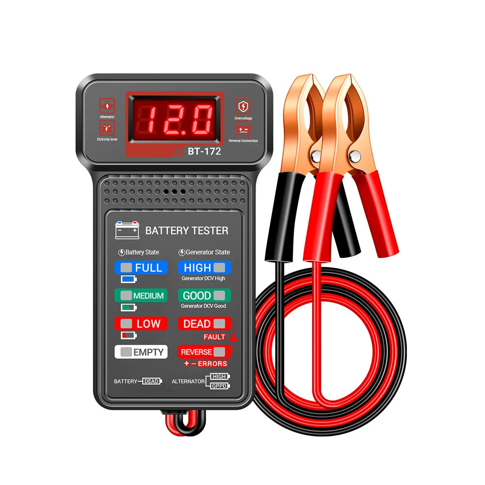 BT-171 LED Digital Car Battery Tester | 12V Auto Battery Analyzer Diagnostic Tool | Charging Cranking System Checker