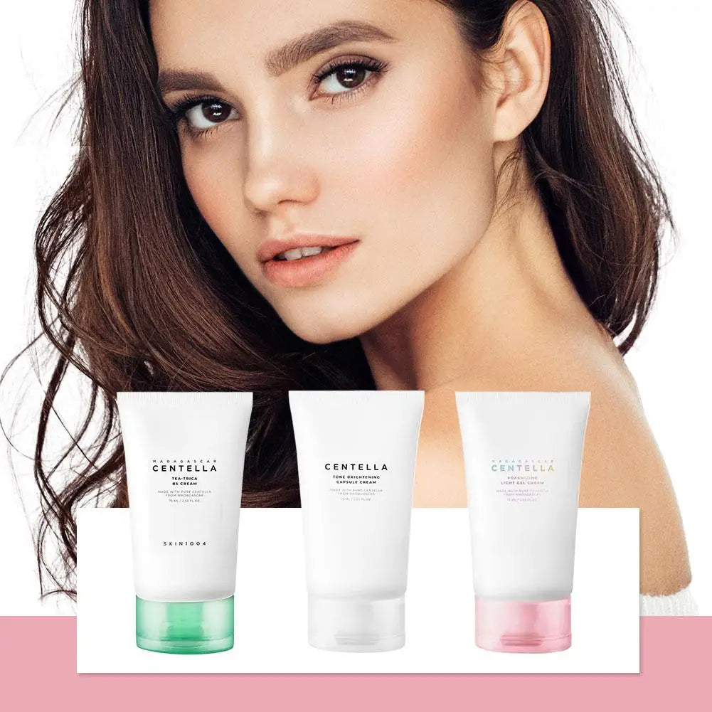 Centella Asiatica Skin Care Set | Brightening Face Serum with Hyaluronic Acid | Calming Toner & Waterproof Sunscreen