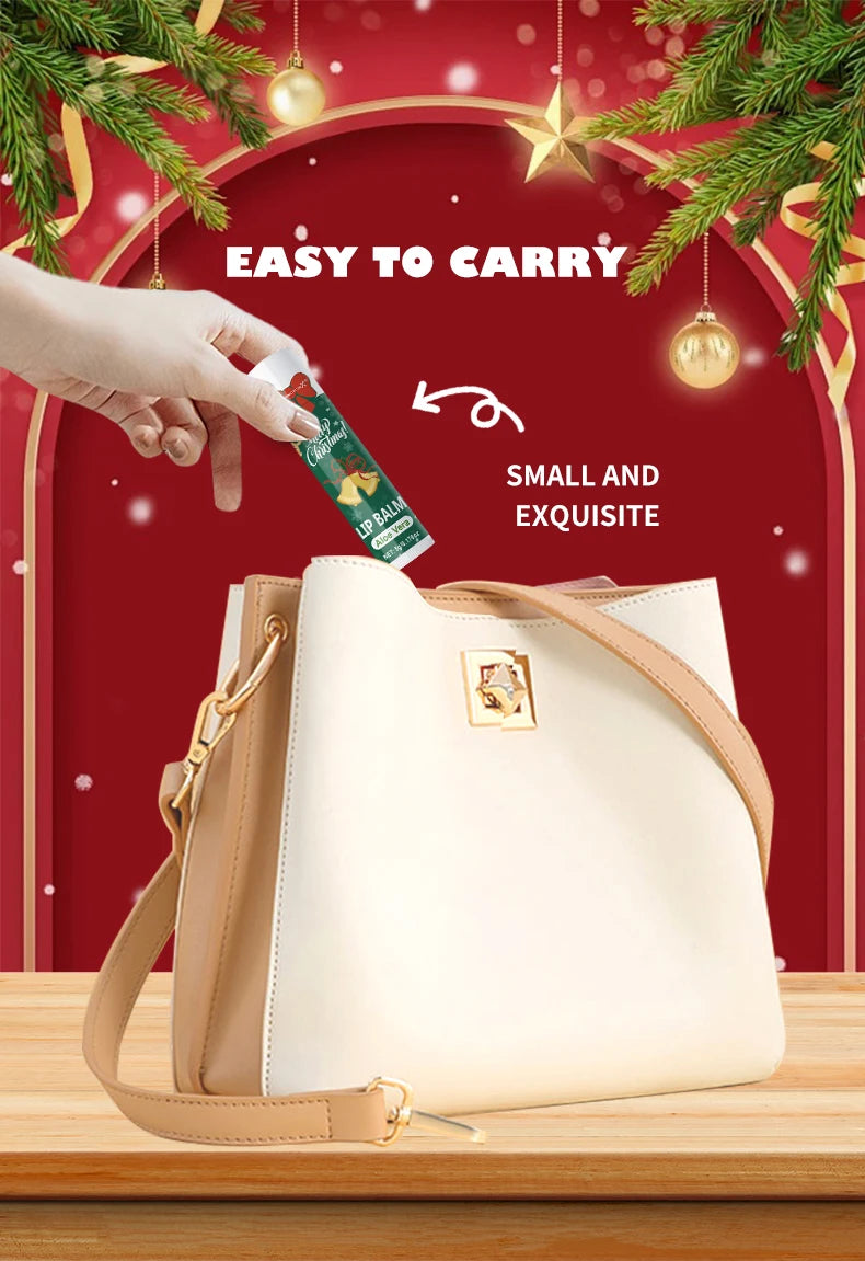 10PCS/Box Christmas Gift Lip Balm Set | Deeply Hydrating Lip Moisturizer | Lip Color Brightening Gift for Women