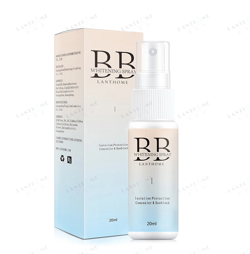 BB Whitening Spray | Skin Brightening & Moisturizing BB Cream | Face Foundation & Nourishing Skin Care