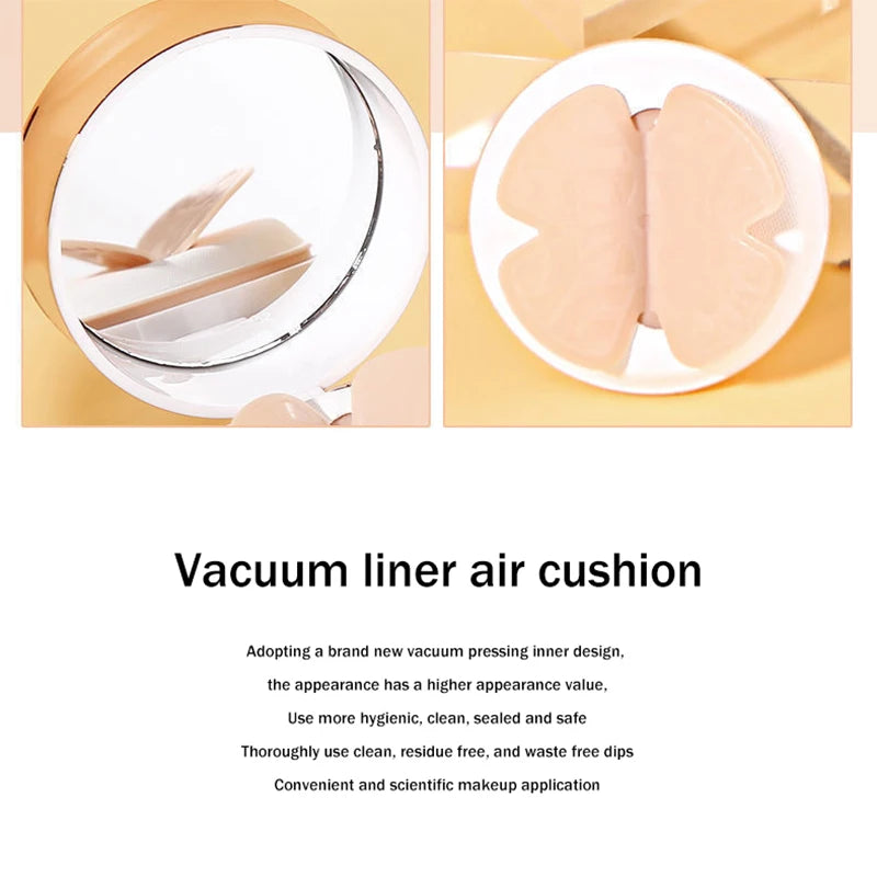 Air Cushion BB Cream Foundation | Moisturizing Concealer & Whitening Oil-Control | Waterproof Butterfly Puff