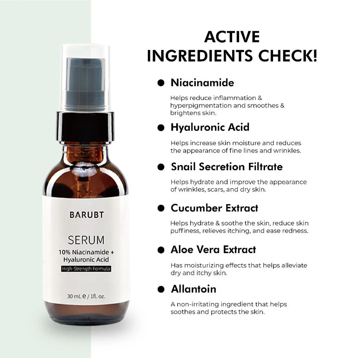Barubt Pre Makeup Essence Spray | 10% Niacinamide & Hyaluronic Acid | Hydrating Brightening Korean Skincare