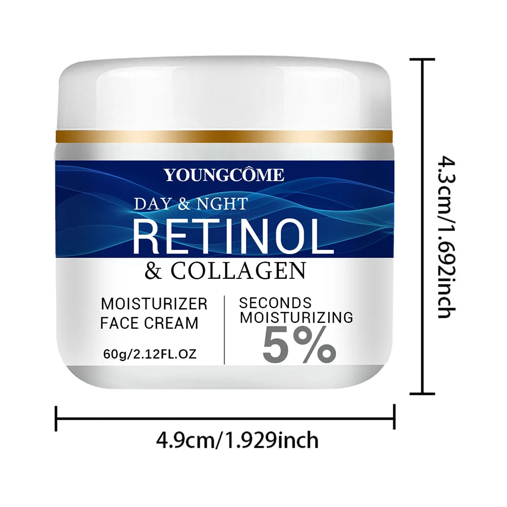 Collagen Retinol Hyaluronic Acid Facial Cream | Anti-Aging Firming & Lifting | Moisturizing Skin Care