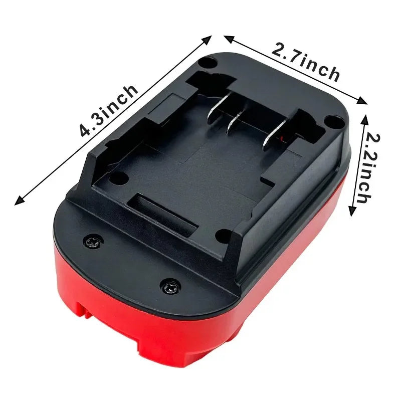 Battery Adapter DM20BAU for DeWalt & Milwaukee 18V Batteries | Compatible with Bauer 20V Power Tools