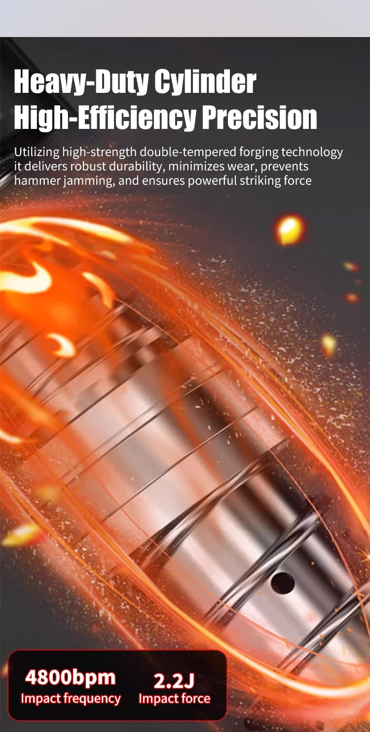 Brushless Cordless Electric Hammer Drill | 18V Lithium Battery Power Tool Compatible with Makita Battery