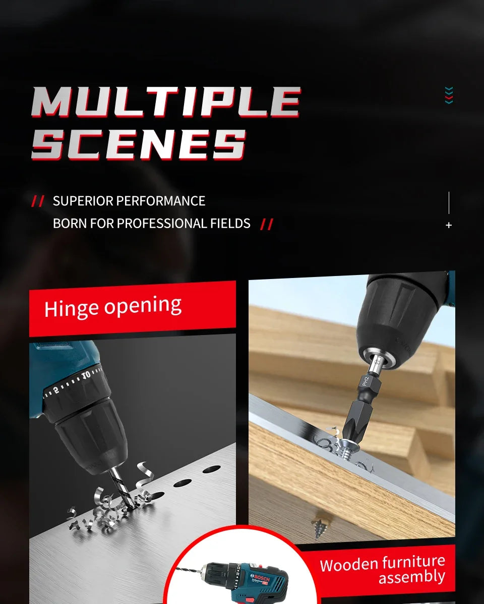 Bosch GSB 12V-30 Electric Drill | Professional Heavy Duty Cordless Driver | Multifunctional Household Screwdriver