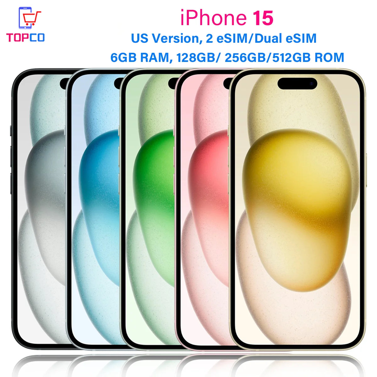 iPhone 15 128GB Unlocked - Dual eSIM 5G Smartphone