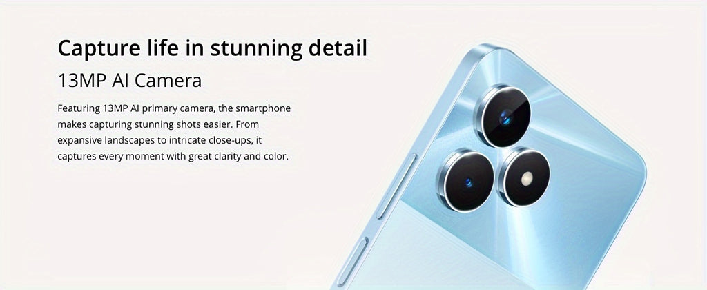 Realme Note 50 Unlocked Cellphone 4GB+128GB Global Version, 4G LTE, Andriod 13 Smartphone, 6.74''HD 90Hz Display, 5000mAh Battery Celulares, 13M Camera Mobile Phone, Black