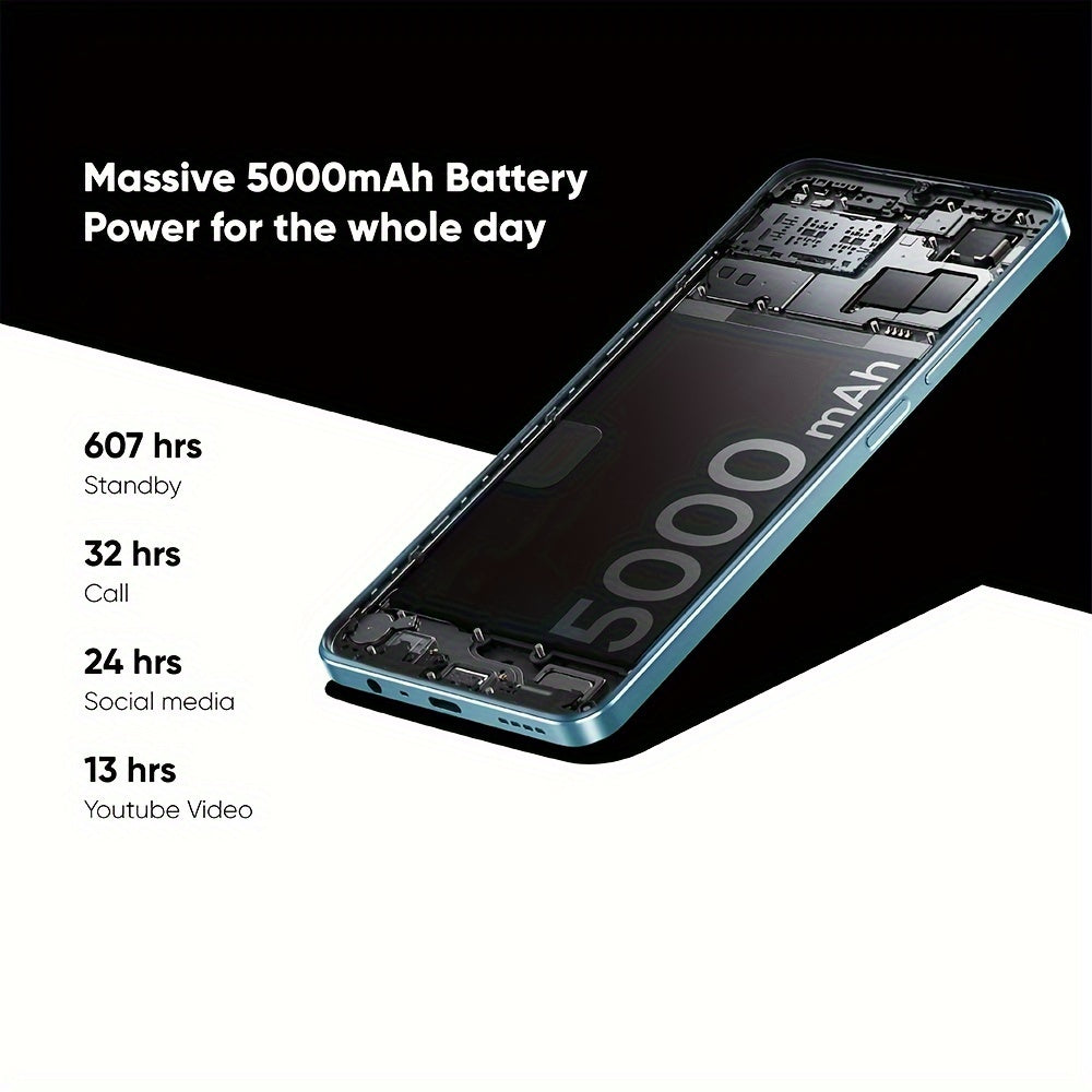 Realme Note 50 Unlocked Cellphone 3GB+64GB Global Version, 4G LTE, Andriod 13 Smartphone, 6.74''HD 90Hz Display, 5000mAh Battery Celulares, 13M Camera Mobile Phone, Sky Blue