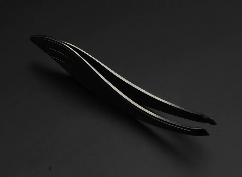 Premium Stainless Steel Eyebrow Tweezers Set with Light